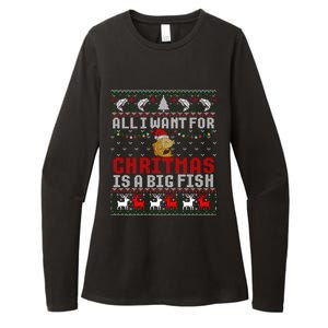 All I Want For Christmas Is A Big Fish Fishing Ugly Great Gift Womens CVC Long Sleeve Shirt