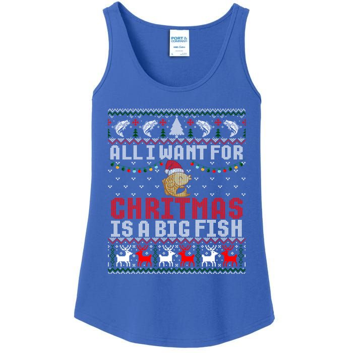 All I Want For Christmas Is A Big Fish Fishing Ugly Great Gift Ladies Essential Tank