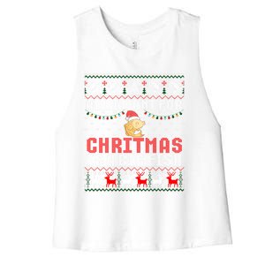 All I Want For Christmas Is A Big Fish Fishing Ugly Great Gift Women's Racerback Cropped Tank