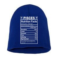 Appreciation Ideas With Pisces Nutrition Facts Funny Gift Short Acrylic Beanie