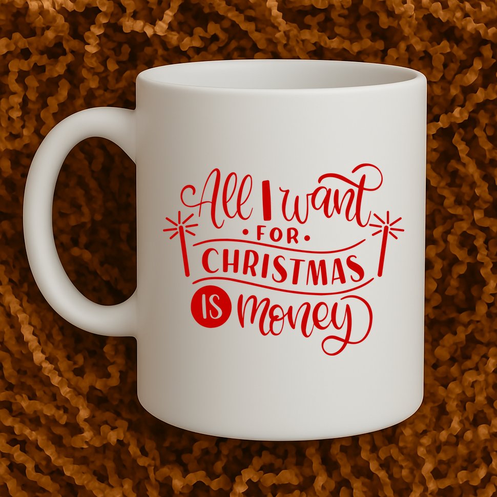 All I Want For Christmas Is Money Funny Mug