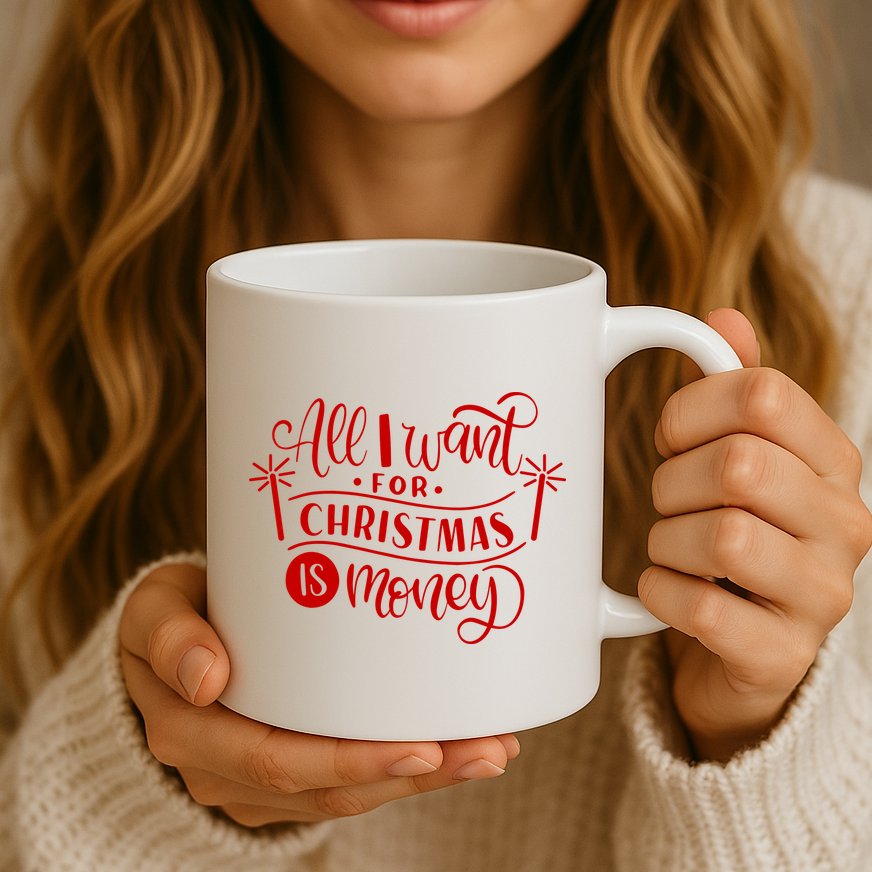 All I Want For Christmas Is Money Funny Mug