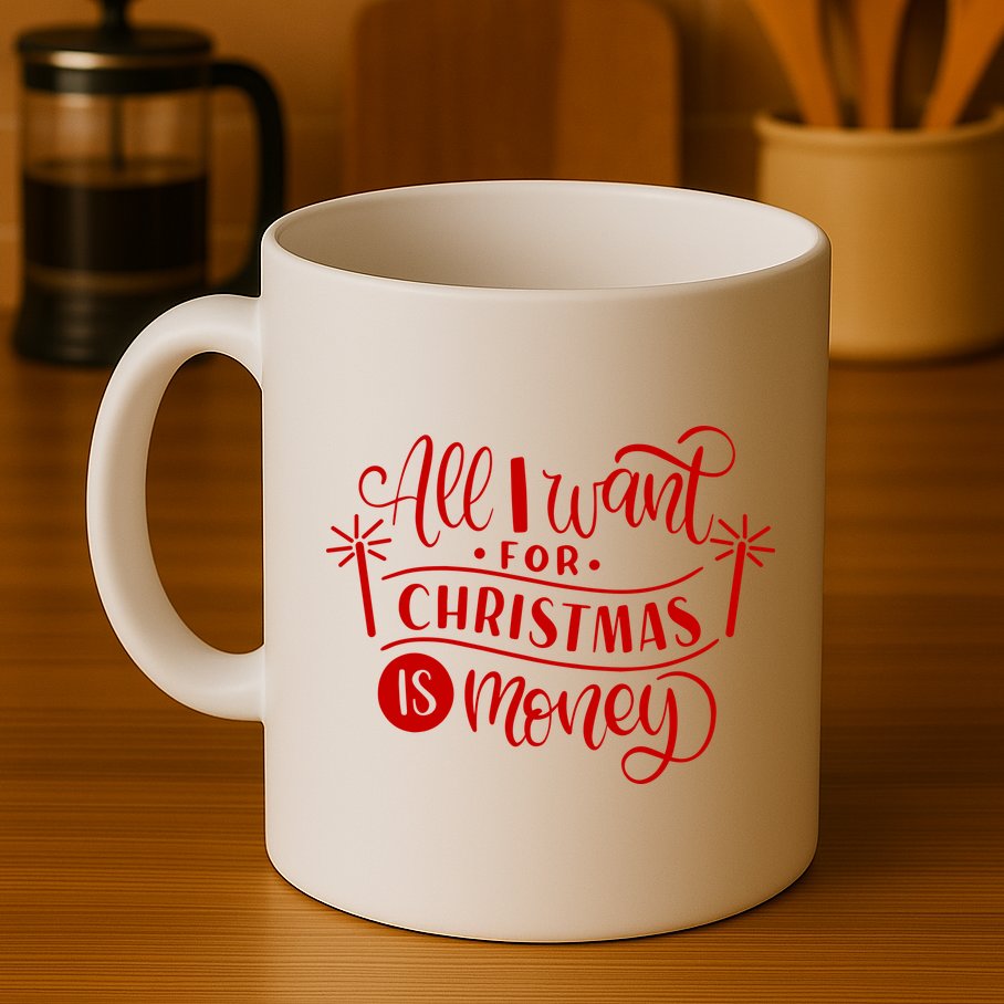 All I Want For Christmas Is Money Funny Mug