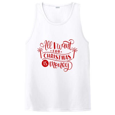 All I Want For Christmas Is Money Funny PosiCharge Competitor Tank