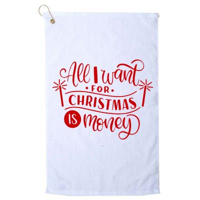 All I Want For Christmas Is Money Funny Golf Towel