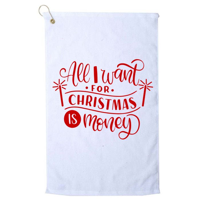 All I Want For Christmas Is Money Funny Golf Towel
