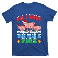 All I Want This Year Is Pig Wearing Christmas Hat Funny Gift T-Shirt