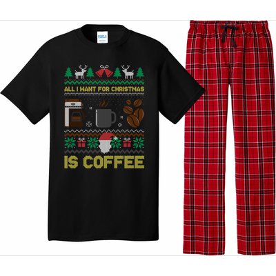 All I Want For Christmas Is Coffee Barista Ugly Sweater Cute Gift Pajama Set