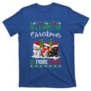 All I Want For Christmas Is More Cats Ugly Xmas Sweater Gift T-Shirt