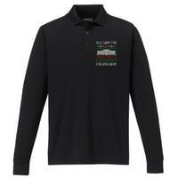 All I Want For Christmas Is A New President Ugly Sweater Performance Long Sleeve Polo