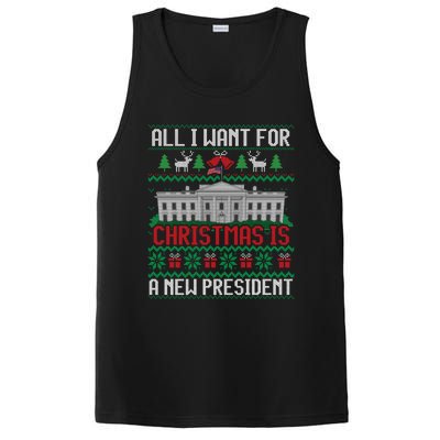 All I Want For Christmas Is A New President Ugly Sweater PosiCharge Competitor Tank