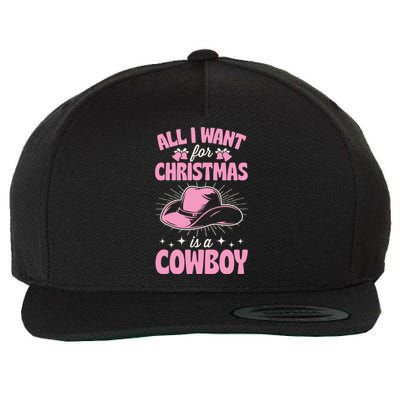 All I Want For Christmas Is A Cow Funny Cute Horse Funny Gift Wool Snapback Cap