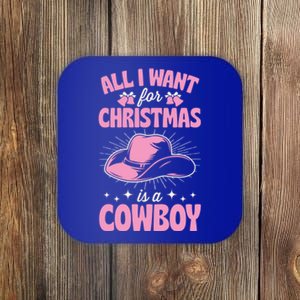 All I Want For Christmas Is A Cow Funny Cute Horse Funny Gift Coaster