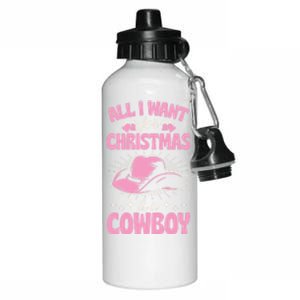 All I Want For Christmas Is A Cow Funny Cute Horse Funny Gift Aluminum Water Bottle