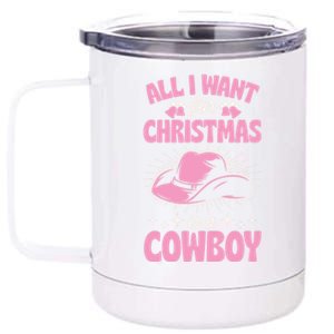 All I Want For Christmas Is A Cow Funny Cute Horse Funny Gift 12 oz Stainless Steel Tumbler Cup