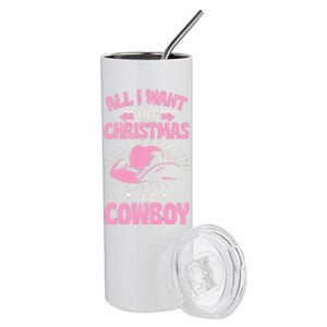 All I Want For Christmas Is A Cow Funny Cute Horse Funny Gift Stainless Steel Tumbler