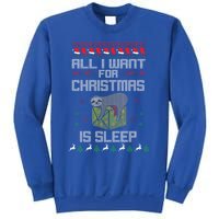 All I Want For Christmas Is Sleep Funny Xmas Pajama Costume Funny Gift Sweatshirt