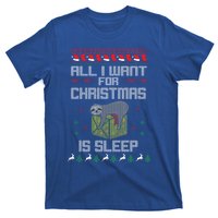 All I Want For Christmas Is Sleep Funny Xmas Pajama Costume Funny Gift T-Shirt