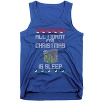 All I Want For Christmas Is Sleep Funny Xmas Pajama Costume Funny Gift Tank Top