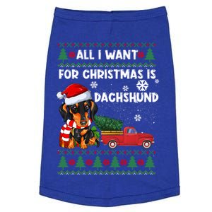 All I Want For Christmas Is Dachshund Ugly Christmas Sweater Gift Doggie Tank