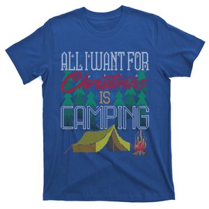 All I Want For Christmas Is Camping Ugly Christmas Sweater Cute Gift T-Shirt