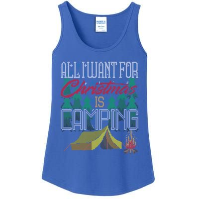 All I Want For Christmas Is Camping Ugly Christmas Sweater Cute Gift Ladies Essential Tank