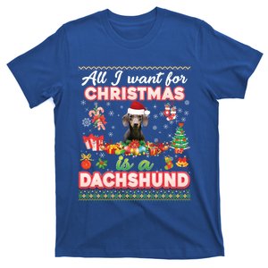 All I Want For Christmas Is A Dachshund Dog Sweater Ugly Gift T-Shirt