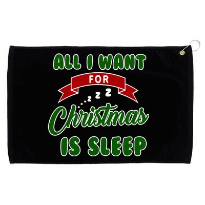 All I Want For Christmas Is Sleep Funny Xmas Gift Grommeted Golf Towel