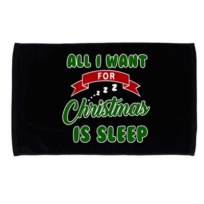 All I Want For Christmas Is Sleep Funny Xmas Gift Microfiber Hand Towel