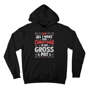 All I Want For Christmas Is My Gross Pay Funny Holiday Joke Hoodie