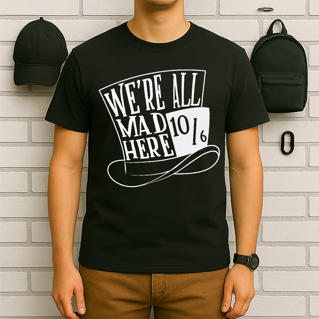 Alice In Wonderland Mad Hatter WeRe All Mad Here T-Shirt
