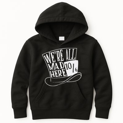 Alice In Wonderland Mad Hatter WeRe All Mad Here Kids Hoodie
