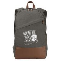 Alice In Wonderland Mad Hatter WeRe All Mad Here Cotton Canvas Backpack