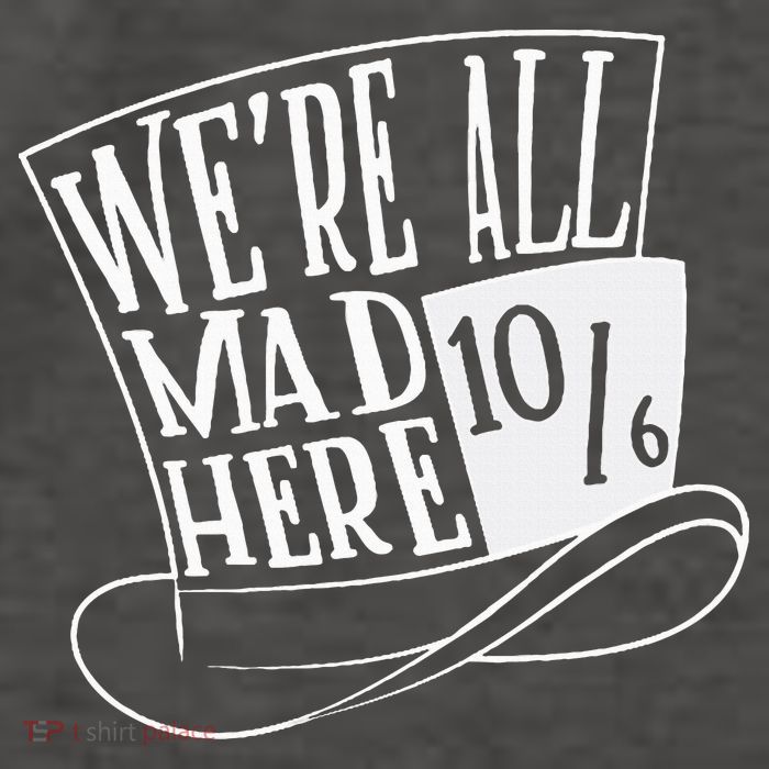 Alice In Wonderland Mad Hatter WeRe All Mad Here Vector Backpack