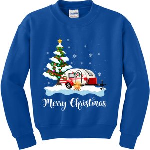 All I Want For Christmas Is Camping Xmas Tree Graphic Funny Gift Kids Sweatshirt