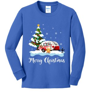 All I Want For Christmas Is Camping Xmas Tree Graphic Funny Gift Kids Long Sleeve Shirt