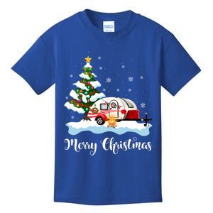 All I Want For Christmas Is Camping Xmas Tree Graphic Funny Gift Kids T-Shirt