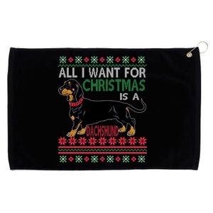 All I Want For Christmas Is A Dachshund Great Gift Grommeted Golf Towel