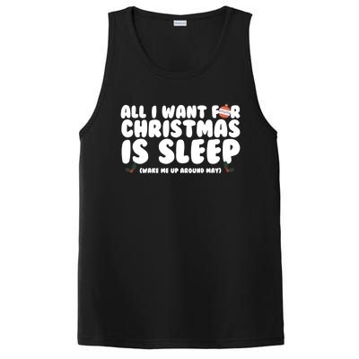 All I Want For Christmas Is Sleep Funny Xmas Cute Gift PosiCharge Competitor Tank