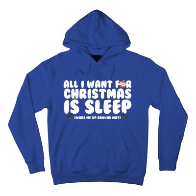 All I Want For Christmas Is Sleep Funny Xmas Cute Gift Hoodie