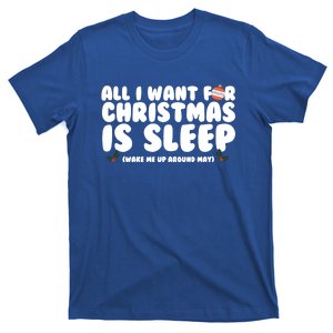 All I Want For Christmas Is Sleep Funny Xmas Cute Gift T-Shirt