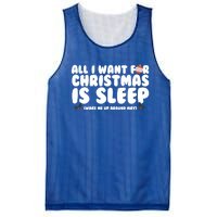 All I Want For Christmas Is Sleep Funny Xmas Cute Gift Mesh Reversible Basketball Jersey Tank