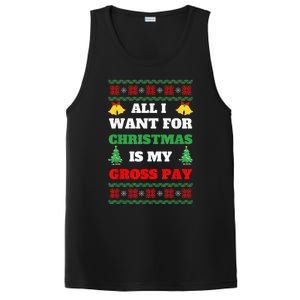 All I Want For Christmas Is My Gross Pay Funny Joke PosiCharge Competitor Tank