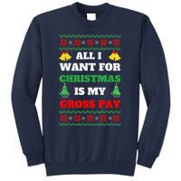 All I Want For Christmas Is My Gross Pay Funny Joke Sweatshirt