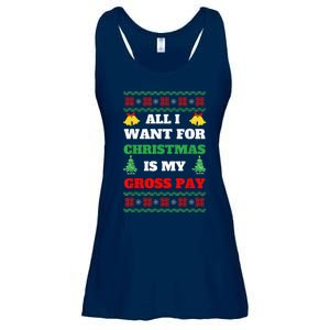 All I Want For Christmas Is My Gross Pay Funny Joke Ladies Essential Flowy Tank