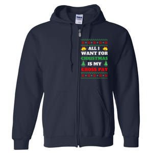 All I Want For Christmas Is My Gross Pay Funny Joke Full Zip Hoodie