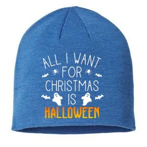 All I Want For Christmas Is Halloween Love Fan Fanatic Lover Meaningful Gift Sustainable Beanie