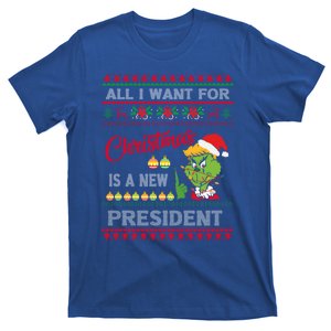 All I Want For Christmas Is A New President Funny Trump Xmas Cute Gift T-Shirt