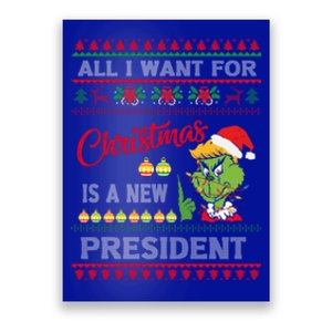 All I Want For Christmas Is A New President Funny Trump Xmas Cute Gift Poster