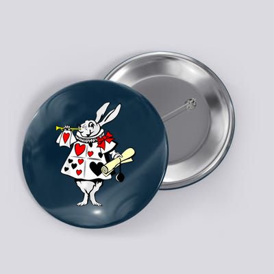 Alice in Wonderland Rabbit easter bunny playing music Button